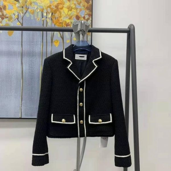 women's jackets autumn tweed jacket korean streetwear elegant long sleeve retro wool fashion cropped top, Black;brown
women's jackets autumn tweed jacket korean streetwear elegant long sleeve retro wool fashion cropped top, Black;brown