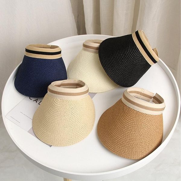 wide brim hats summer beach cap kids sun hat empty for adults handmade straw visor caps casual outdoor sunshade casquette enfant, Blue;gray
wide brim hats summer beach cap kids sun hat empty for adults handmade straw visor caps casual outdoor sunshade casquette enfant, Blue;gray