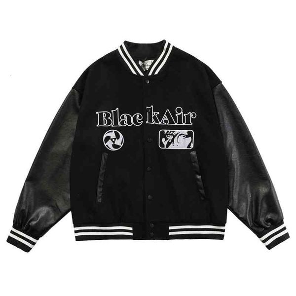 men's jackets hip hop baseball coat men pu leather patchwork letter embroidery varsity college bomber oversize gothic punk retro b, Black;brown
men's jackets hip hop baseball coat men pu leather patchwork letter embroidery varsity college bomber oversize gothic punk retro b, Black;brown