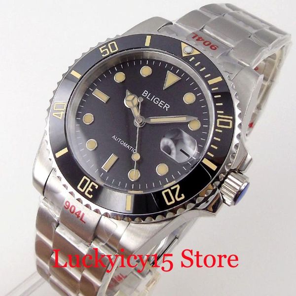 wristwatches bliger japan miyota 8215 selfwinding men watch brushed steel glide lock band yellow index hand ceramic insert, Slivery;brown
wristwatches bliger japan miyota 8215 selfwinding men watch brushed steel glide lock band yellow index hand ceramic insert, Slivery;brown