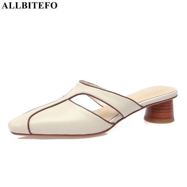 slippers allbitefo expose the heel shoes soft genuine leather women outdoor fashion summer flip flops high, Black
slippers allbitefo expose the heel shoes soft genuine leather women outdoor fashion summer flip flops high, Black