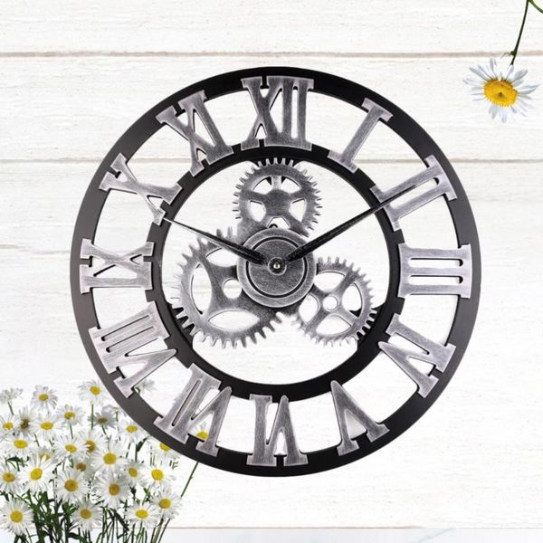 wall clocks 1pc 34cm industrial gear clock decorative style without battery (silver)
wall clocks 1pc 34cm industrial gear clock decorative style without battery (silver)