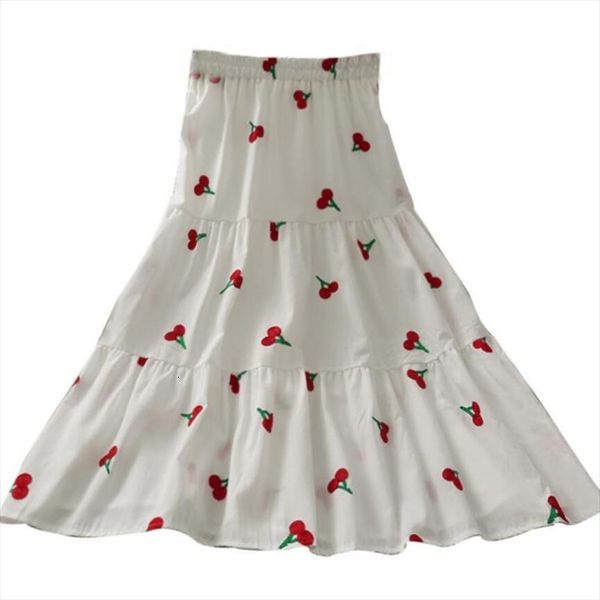 sweet wind strawberry embroidery womens skirt stitching mid length elastic waist thin a line skirts, Black
sweet wind strawberry embroidery womens skirt stitching mid length elastic waist thin a line skirts, Black