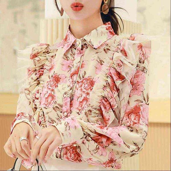 women shirt blusas mujer de moda ruffles print chiffon blouse long sleeve womens and blouses c550, White
women shirt blusas mujer de moda ruffles print chiffon blouse long sleeve womens and blouses c550, White