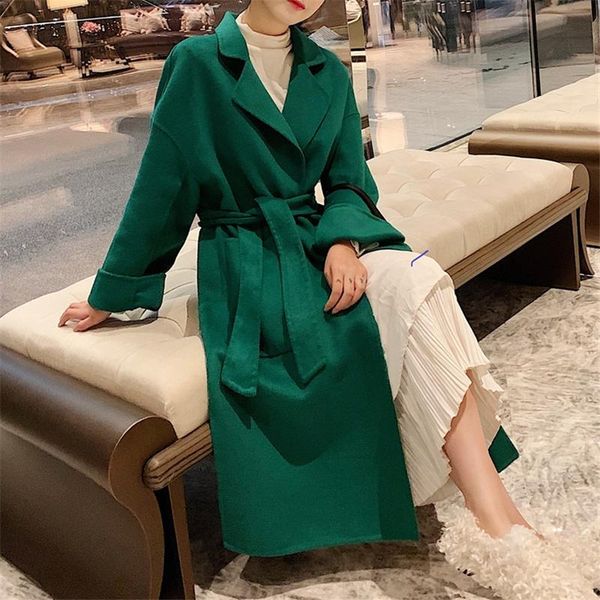 women's trench coats wool 2021 autumn and winter simplicity elegant reversible cashmere coat, Tan;black
women's trench coats wool 2021 autumn and winter simplicity elegant reversible cashmere coat, Tan;black