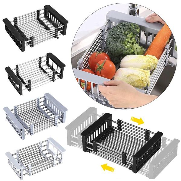 hooks & rails retractable draining basket rack shelf filter dish drainer home sink strainer kitchen fruit vegetables storage holders
hooks & rails retractable draining basket rack shelf filter dish drainer home sink strainer kitchen fruit vegetables storage holders