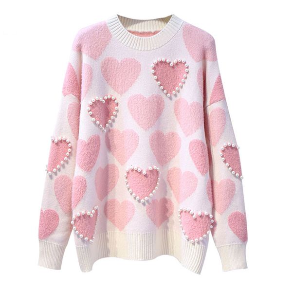 tees autumn woman sweater and pullover neck pearls beads sweaters sweet heart jumpers long kawaii femme nytk, White
tees autumn woman sweater and pullover neck pearls beads sweaters sweet heart jumpers long kawaii femme nytk, White
