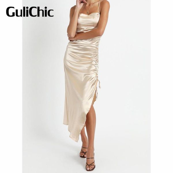 casual dresses 5.19 women 2021 summer solid color drawstring satin side of the split female elegant spaghetti strap dress, Black;gray
casual dresses 5.19 women 2021 summer solid color drawstring satin side of the split female elegant spaghetti strap dress, Black;gray