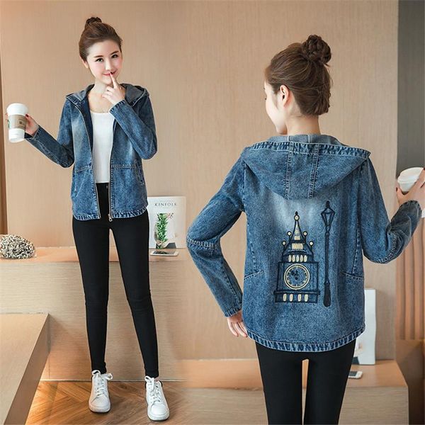women's jackets women long-sleeve denim short jacket casual fashion all-match print hooded zipper pocket spring autumn outwear, Black;brown
women's jackets women long-sleeve denim short jacket casual fashion all-match print hooded zipper pocket spring autumn outwear, Black;brown