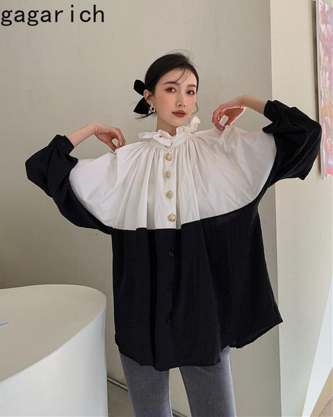 women's blouses & shirts gagarich women shirt 2021 spring autumn french sweet temperament ladies ruffled collar lantern sleeves color s, White
women's blouses & shirts gagarich women shirt 2021 spring autumn french sweet temperament ladies ruffled collar lantern sleeves color s, White