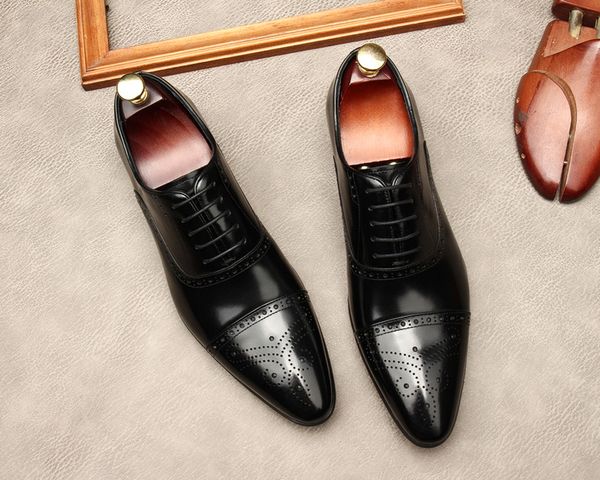 genuine leather men dress shoes fashion brogue fashion wedding pointed toe lace up business shoes formal black coffee party shoe
genuine leather men dress shoes fashion brogue fashion wedding pointed toe lace up business shoes formal black coffee party shoe