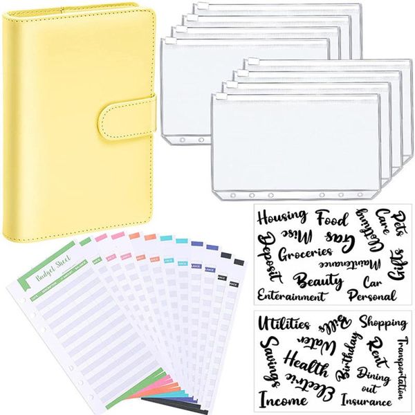 gift wrap 1pc a6 binder zipper bag notebook pu leather loose-leaf book cash budget hand letter label sticker set
gift wrap 1pc a6 binder zipper bag notebook pu leather loose-leaf book cash budget hand letter label sticker set