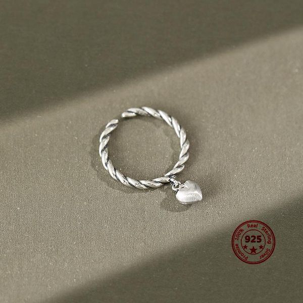 cluster rings 100% s925 sterling silver female ring minimalist retro style brushed love twist-shaped open wild fashion accessories, Golden;silver
cluster rings 100% s925 sterling silver female ring minimalist retro style brushed love twist-shaped open wild fashion accessories, Golden;silver