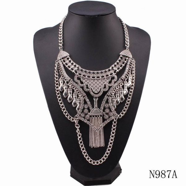 pendant necklaces arrival design fashion brand vintage necklace big chunky statement crystal alloy chain for women gift, Silver
pendant necklaces arrival design fashion brand vintage necklace big chunky statement crystal alloy chain for women gift, Silver