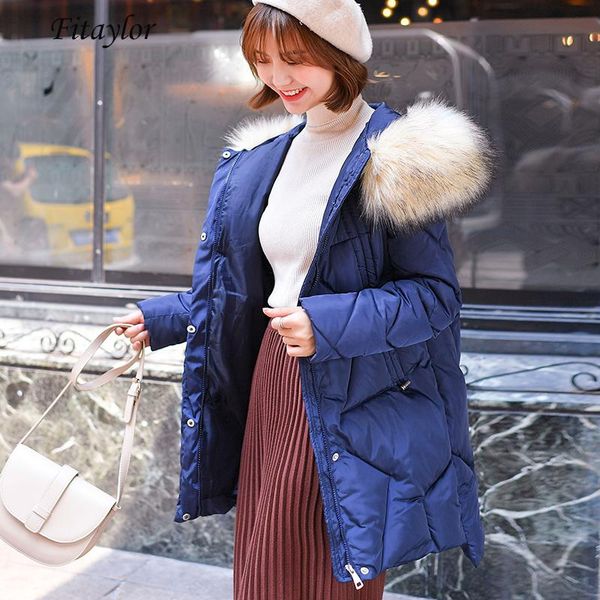 Women's Trench Coats Fitaylor Winter Warm Parkas Women Cotton Padded Jacket Large Fur Collar Hooded Loose Overcoat Casual Female Thick Snow, Tan;black 
Women's Trench Coats Fitaylor Winter Warm Parkas Women Cotton Padded Jacket Large Fur Collar Hooded Loose Overcoat Casual Female Thick Snow, Tan;black