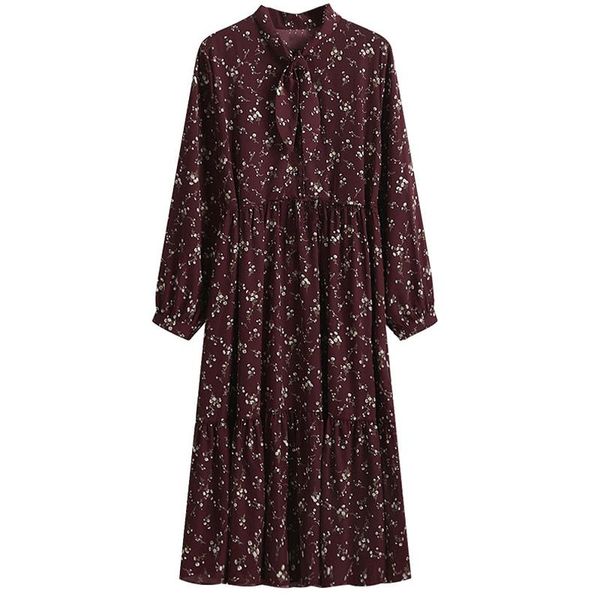 casual dresses women autumn dress lady vintage floral printed chiffon long sleeve bow midi spring loose vestido, Black;gray
casual dresses women autumn dress lady vintage floral printed chiffon long sleeve bow midi spring loose vestido, Black;gray