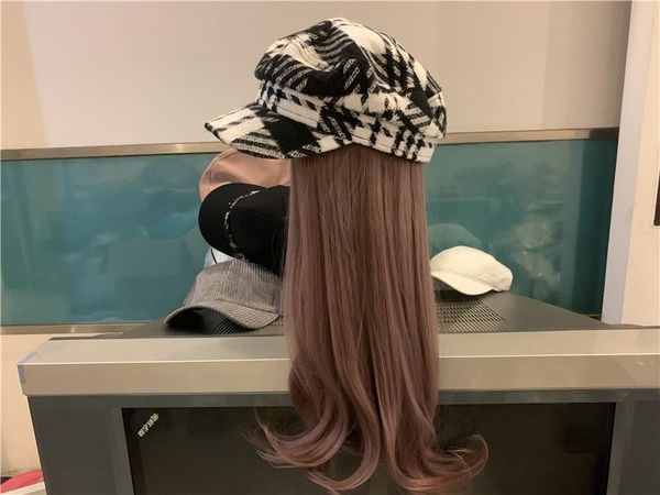 stingy brim hats 202104-shi fashion plaid patchwork removable false hair lady service octagonal hat women leisure visors cap, Blue;gray
stingy brim hats 202104-shi fashion plaid patchwork removable false hair lady service octagonal hat women leisure visors cap, Blue;gray