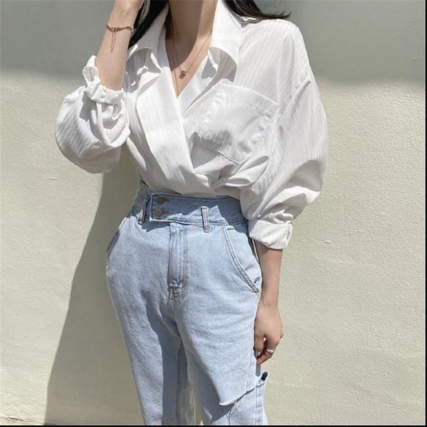 ol womens blouses elegant striped shirt femme autumn vintage women long sleeve lapel loose woman clothes blusas, White
ol womens blouses elegant striped shirt femme autumn vintage women long sleeve lapel loose woman clothes blusas, White