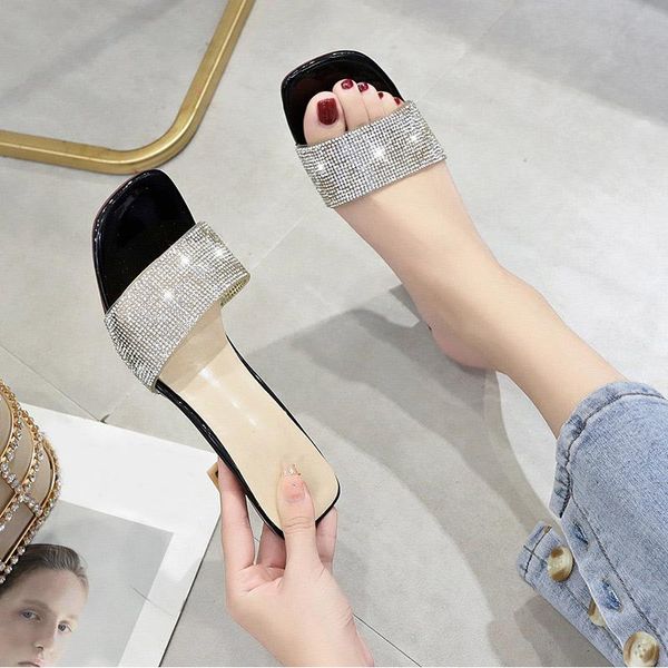 women slippers summer rhinestone high heels pu ladies pumps fashion casual shoes plus size female sandals woman slides, Black
women slippers summer rhinestone high heels pu ladies pumps fashion casual shoes plus size female sandals woman slides, Black