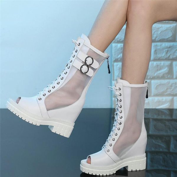 casual shoes women lace up genuine leather wedges high heel motorcycle boots female summer open toe platform oxfords, Black
casual shoes women lace up genuine leather wedges high heel motorcycle boots female summer open toe platform oxfords, Black