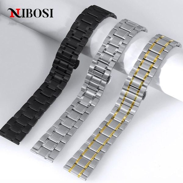watch bands nibosi silver gold men band strap stainless stell deployment clasp speed master wrist women 20mm 22mm accessories, Black;brown
watch bands nibosi silver gold men band strap stainless stell deployment clasp speed master wrist women 20mm 22mm accessories, Black;brown
