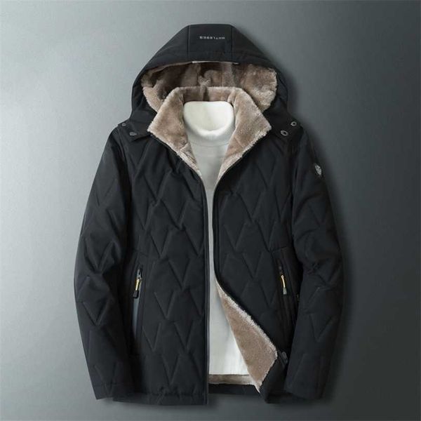 thick fleece hooded parkas jacket men winter waterproof coat fashion casual wool liner male 211214, Black
thick fleece hooded parkas jacket men winter waterproof coat fashion casual wool liner male 211214, Black