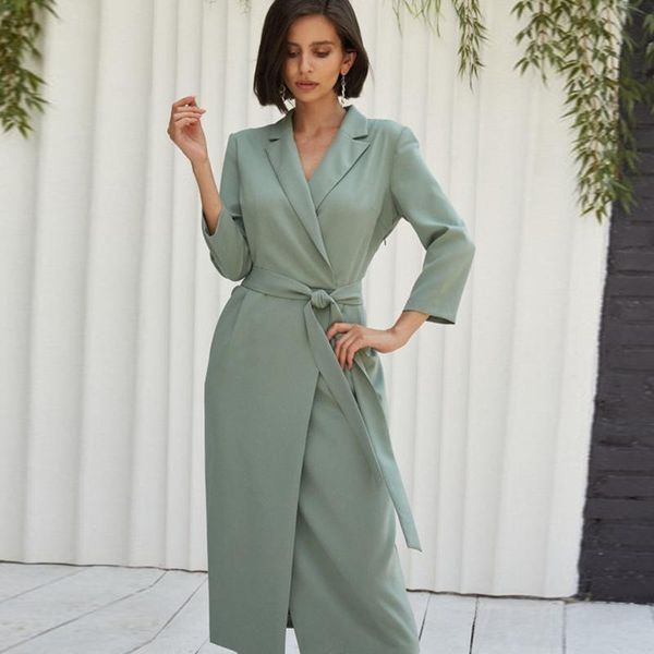 casual dresses churses suit collar belt straight dress autumn seven sleeve solid color home wear office lady for women 2021, Black;gray
casual dresses churses suit collar belt straight dress autumn seven sleeve solid color home wear office lady for women 2021, Black;gray