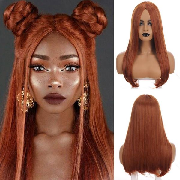 synthetic wigs houyan orange red long straight hair wig female cosplay natural lady party, Black
synthetic wigs houyan orange red long straight hair wig female cosplay natural lady party, Black