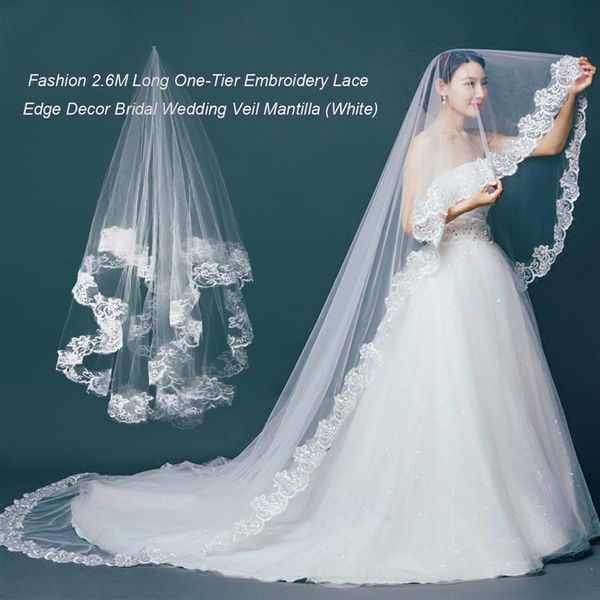 bridal veils 2.6m long wedding veil one-tier lace edge mantilla white head for bride marriage accessories, Black
bridal veils 2.6m long wedding veil one-tier lace edge mantilla white head for bride marriage accessories, Black