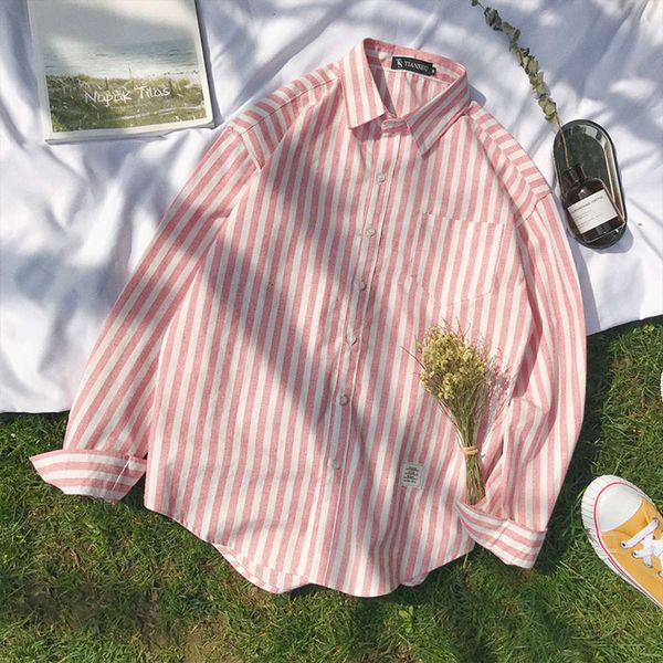 men's casual shirts shirtautumn shirt stripe long sleeve korean fashion youth loose men's inch mf90, White;black
men's casual shirts shirtautumn shirt stripe long sleeve korean fashion youth loose men's inch mf90, White;black