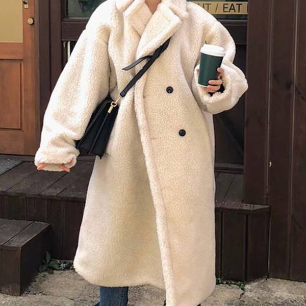 winter 2021 women solid lamb fur coat large size casual fleece jacket turn down collar long teddy outerwear, Black
winter 2021 women solid lamb fur coat large size casual fleece jacket turn down collar long teddy outerwear, Black