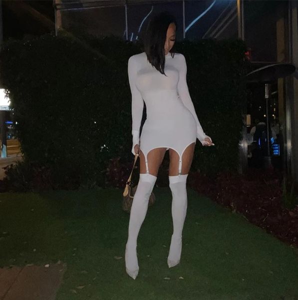 kilou solid bodycon elastic women mini dresses with stockings long sleeve clubwear skinny party dress autumn trend, Black;gray
kilou solid bodycon elastic women mini dresses with stockings long sleeve clubwear skinny party dress autumn trend, Black;gray
