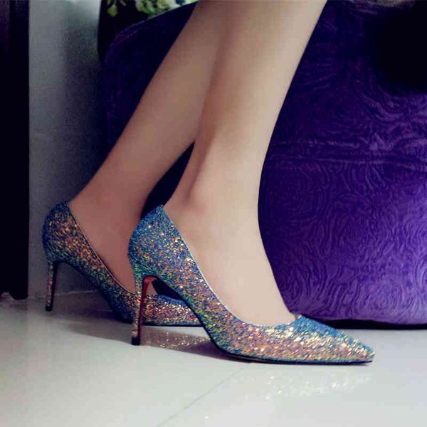 dress shoes nova ponta de lantejoulas sapatos salto alto da menina fino versátil das mulheres casamento cristal ulla, Black
dress shoes nova ponta de lantejoulas sapatos salto alto da menina fino versátil das mulheres casamento cristal ulla, Black