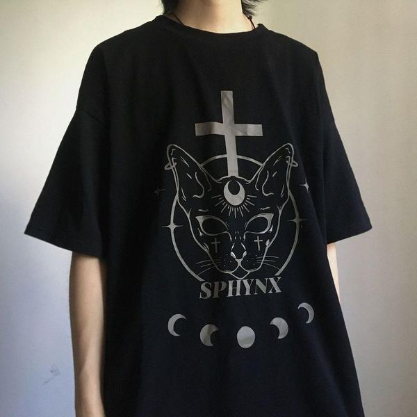 women's t-shirt men's and cartoon printed summer harajuku style dark retro street loose short sleeve student graphic t-shirts, White
women's t-shirt men's and cartoon printed summer harajuku style dark retro street loose short sleeve student graphic t-shirts, White
