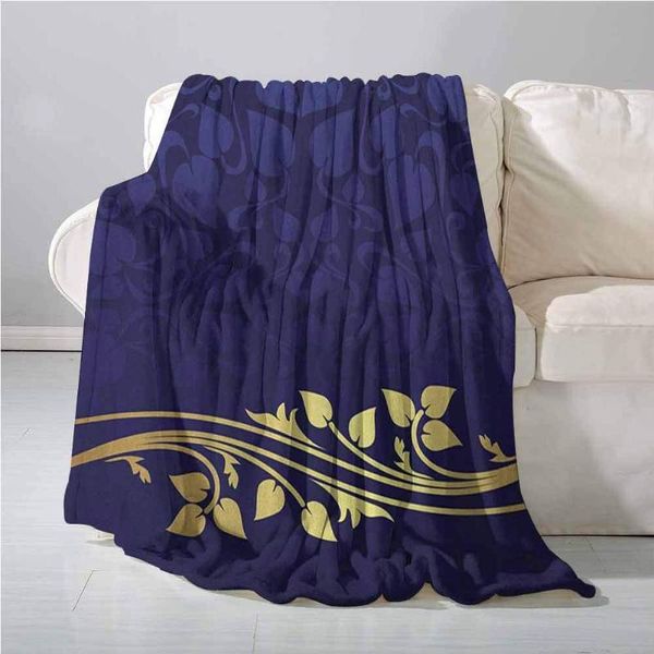 blankets navy blue 100% microfiber polyester blanket romantic royal leaf pattern with golden colored floral branch leaves
blankets navy blue 100% microfiber polyester blanket romantic royal leaf pattern with golden colored floral branch leaves