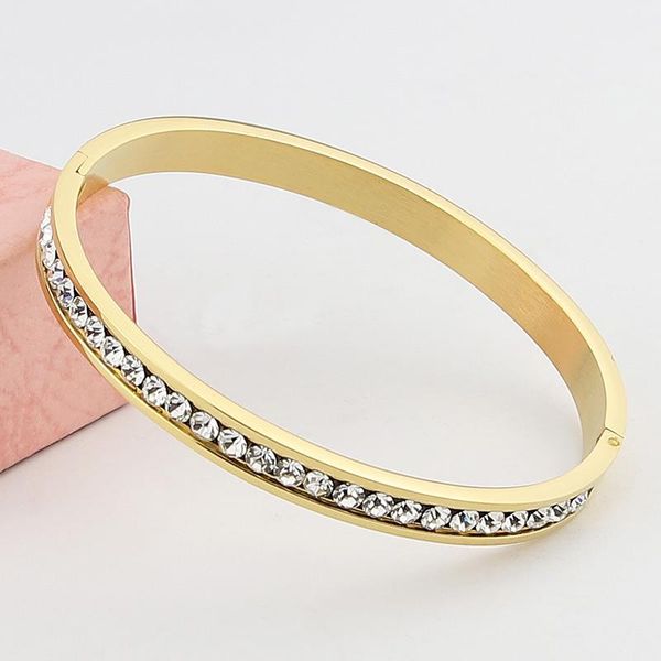 bangle 4mm super flash round crystal bracelet fashion simple woman all-match titanium steel buckle wholesale price, Black
bangle 4mm super flash round crystal bracelet fashion simple woman all-match titanium steel buckle wholesale price, Black