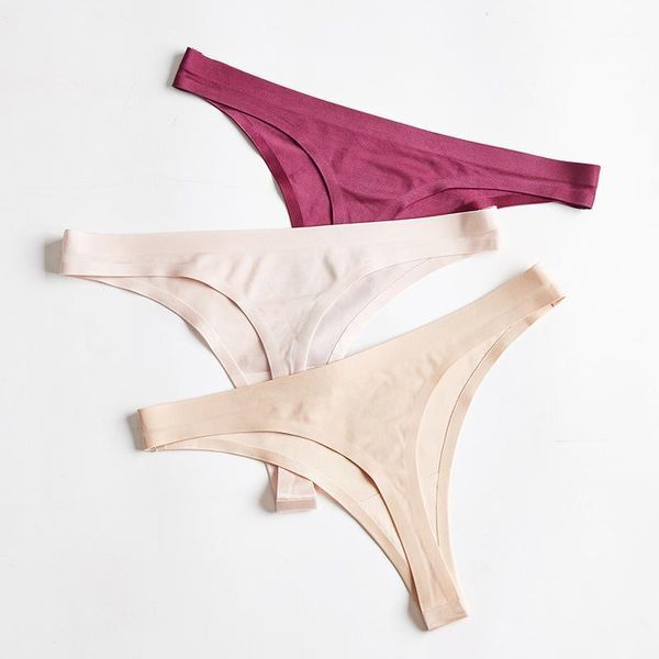 women's panties ladies seamless thong women comfortable underwear fashion t-back female lingerie 3pcs low waist g-string, Black;pink
women's panties ladies seamless thong women comfortable underwear fashion t-back female lingerie 3pcs low waist g-string, Black;pink
