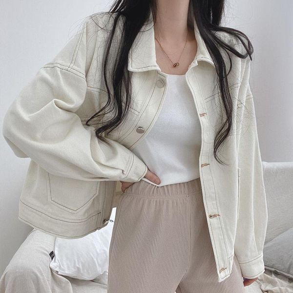 autumn winter women's short coat full sleeve single breasted turn-down collar loose female minimalist casual ladies, Black;brown
autumn winter women's short coat full sleeve single breasted turn-down collar loose female minimalist casual ladies, Black;brown