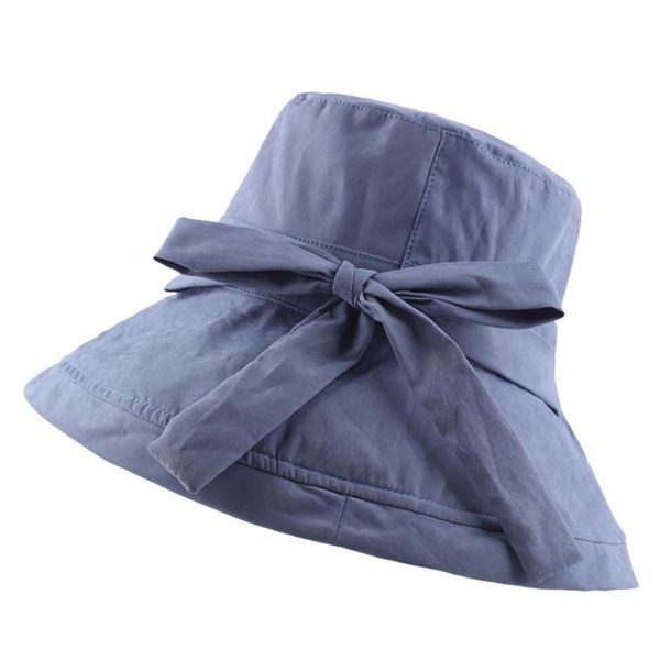fashion solid bowknot cap women ladies flat fishing hat cotton packable bucket sun hats for summer wide brim, Blue;gray
fashion solid bowknot cap women ladies flat fishing hat cotton packable bucket sun hats for summer wide brim, Blue;gray