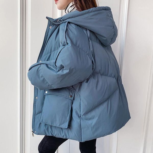 women's down & parkas 2021 cotton bread coat short loose thick warm hooded female outerwear winter padded jacket, Black
women's down & parkas 2021 cotton bread coat short loose thick warm hooded female outerwear winter padded jacket, Black