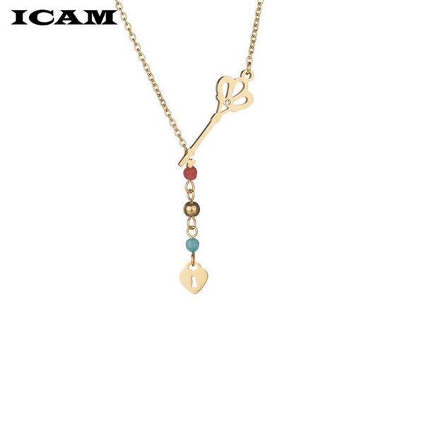 pendant necklaces icam fashion key necklace for women choker jewelry wholesale gold color chain jewellery gift, Silver
pendant necklaces icam fashion key necklace for women choker jewelry wholesale gold color chain jewellery gift, Silver