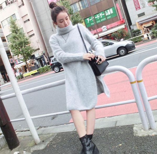 casual dresses chic fashion women sweater turtleneck loose dress autumn winter mink cashmere knitted gray thick warm soft split long, Black;gray
casual dresses chic fashion women sweater turtleneck loose dress autumn winter mink cashmere knitted gray thick warm soft split long, Black;gray