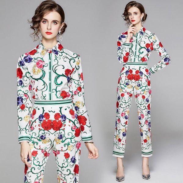 european and american fashion england style pant 2 two piece set elegant office lady shirt wide leg outfits women's pants, White
european and american fashion england style pant 2 two piece set elegant office lady shirt wide leg outfits women's pants, White