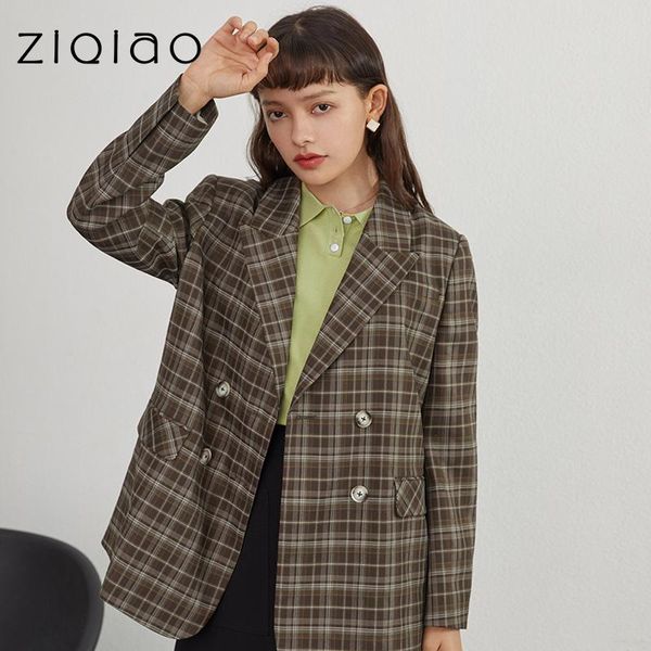 women's suits & blazers ziqiao petite women office lady plaid blazer spring 2021 loose high-sense brown button, White;black
women's suits & blazers ziqiao petite women office lady plaid blazer spring 2021 loose high-sense brown button, White;black