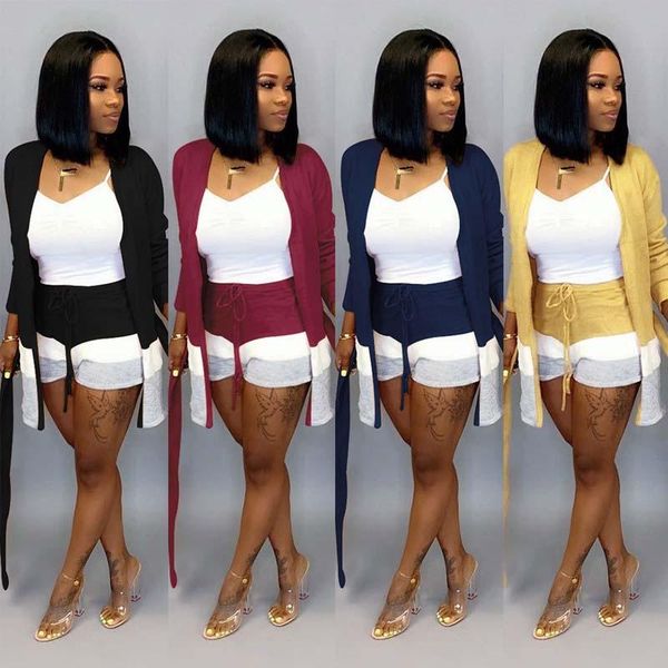 two piece dress autumn stripe color patchwork cashmere set women fashion casual suit long sleeve cardigan with sashes + shorts outfit, White
two piece dress autumn stripe color patchwork cashmere set women fashion casual suit long sleeve cardigan with sashes + shorts outfit, White