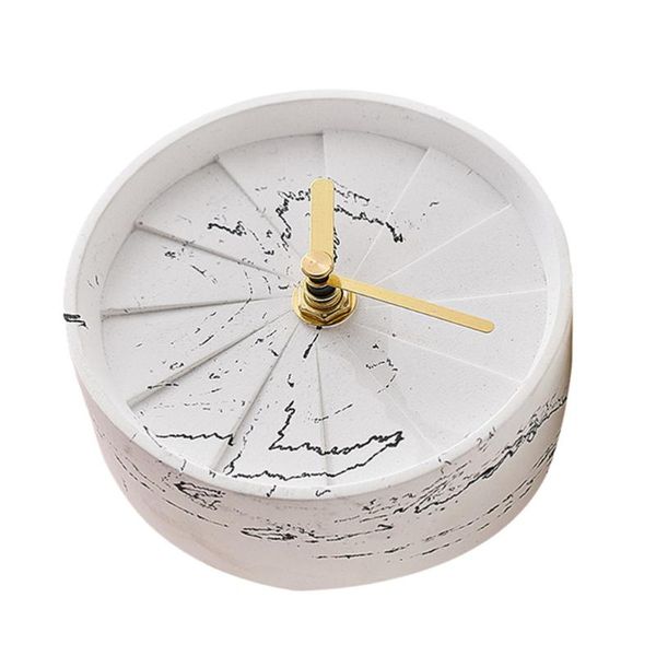 1pc cement clock simple round turbine design bedside table for bedroom homestay battery (marbling) desk & clocks
1pc cement clock simple round turbine design bedside table for bedroom homestay battery (marbling) desk & clocks