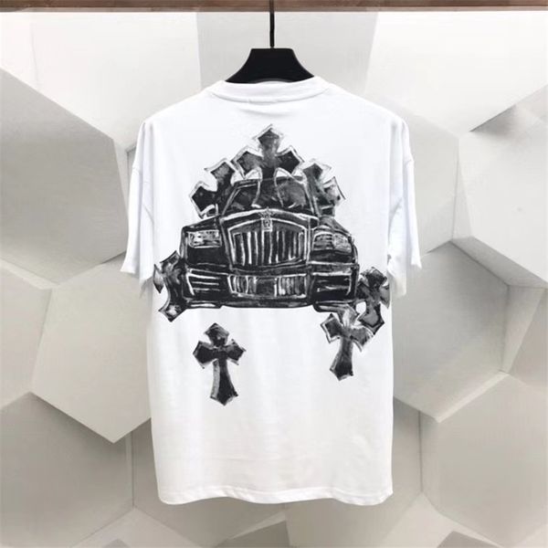 2021 summer new ch cross printed cotton short sleeve trendy casual loose t-shirt for men and women, White;black
2021 summer new ch cross printed cotton short sleeve trendy casual loose t-shirt for men and women, White;black