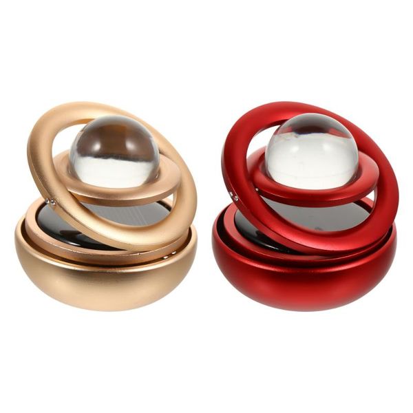 2pcs solar-powered car diffuser air freshener interior decor