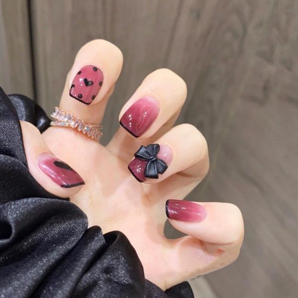 nail gel 24pcs nails patch glue type with bowknot love heart printed paragraph fashion manicure false, Red;pink
nail gel 24pcs nails patch glue type with bowknot love heart printed paragraph fashion manicure false, Red;pink