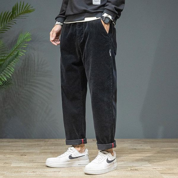 men's pants sensir21 autumn winter corduroy casual large hip hop loose straight dad, Black
men's pants sensir21 autumn winter corduroy casual large hip hop loose straight dad, Black